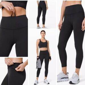NWT 🍋 Lululemon 🍋  Wunder train 25" black size 8